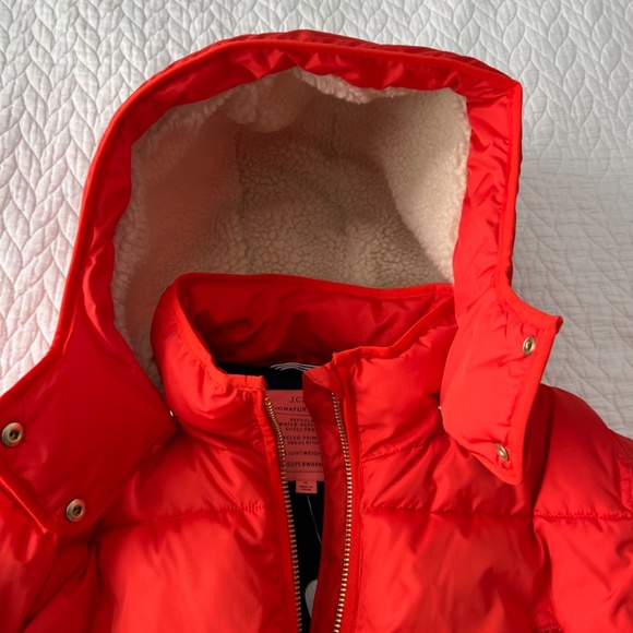 J. Crew Red Puffer Jacket NWT - Picture 4 of 7
